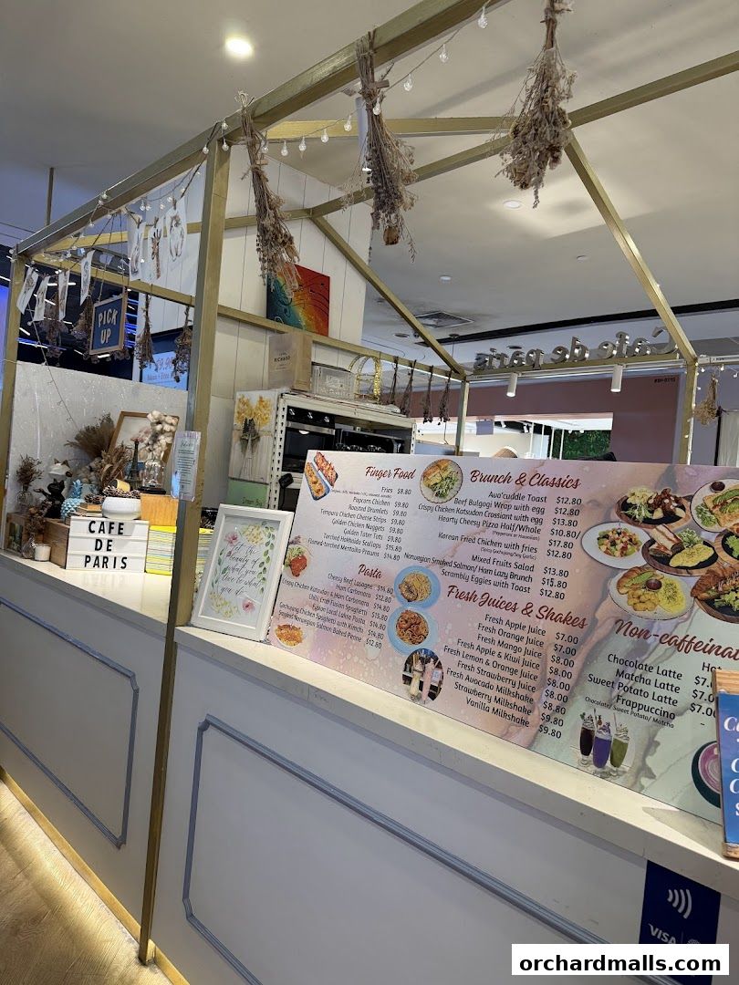 Menu page for Café de Paris