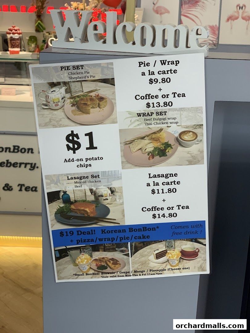 Menu page for Café de Paris