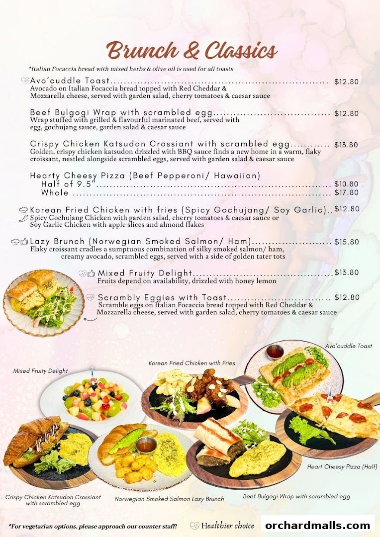 Menu page for Café de Paris