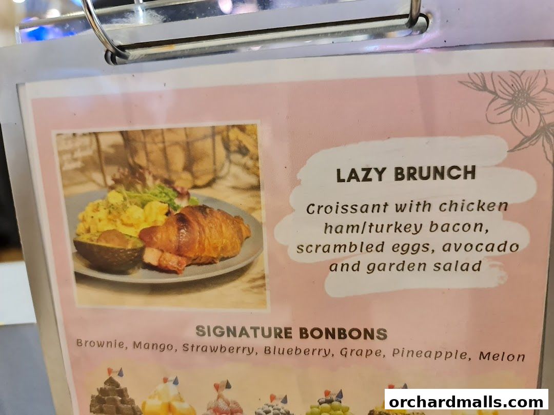 Menu page for Café de Paris