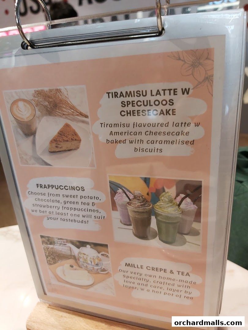 Menu page for Café de Paris