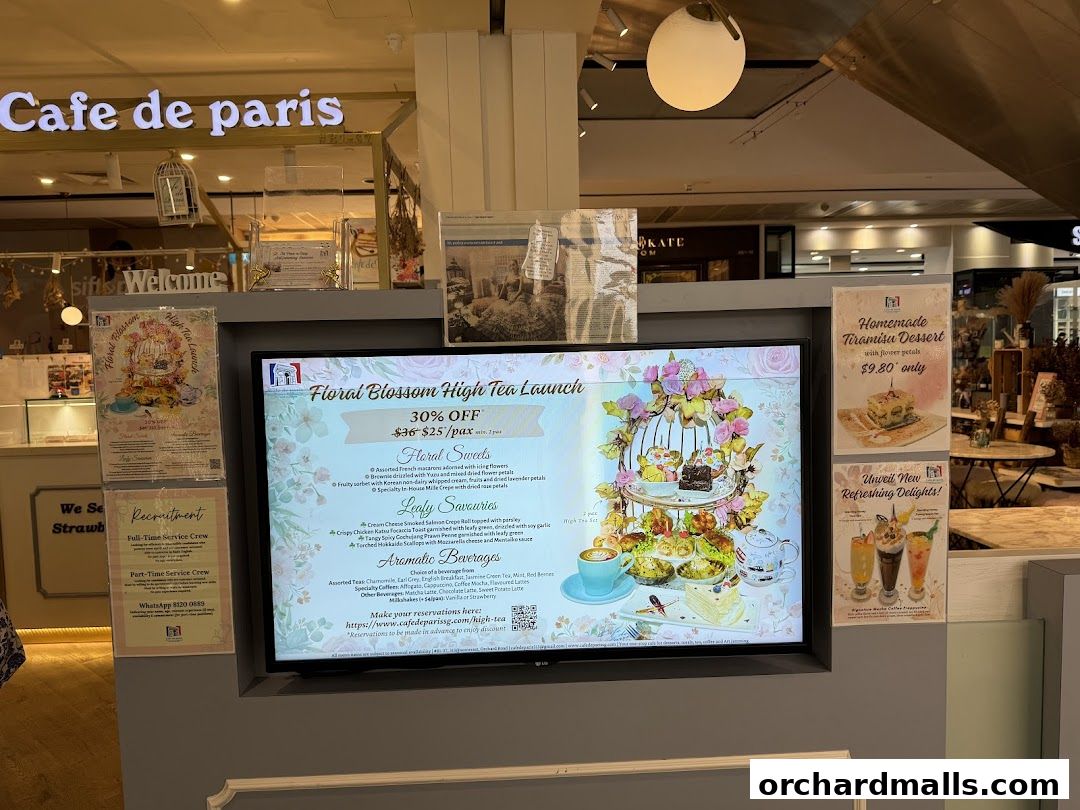 Menu page for Café de Paris