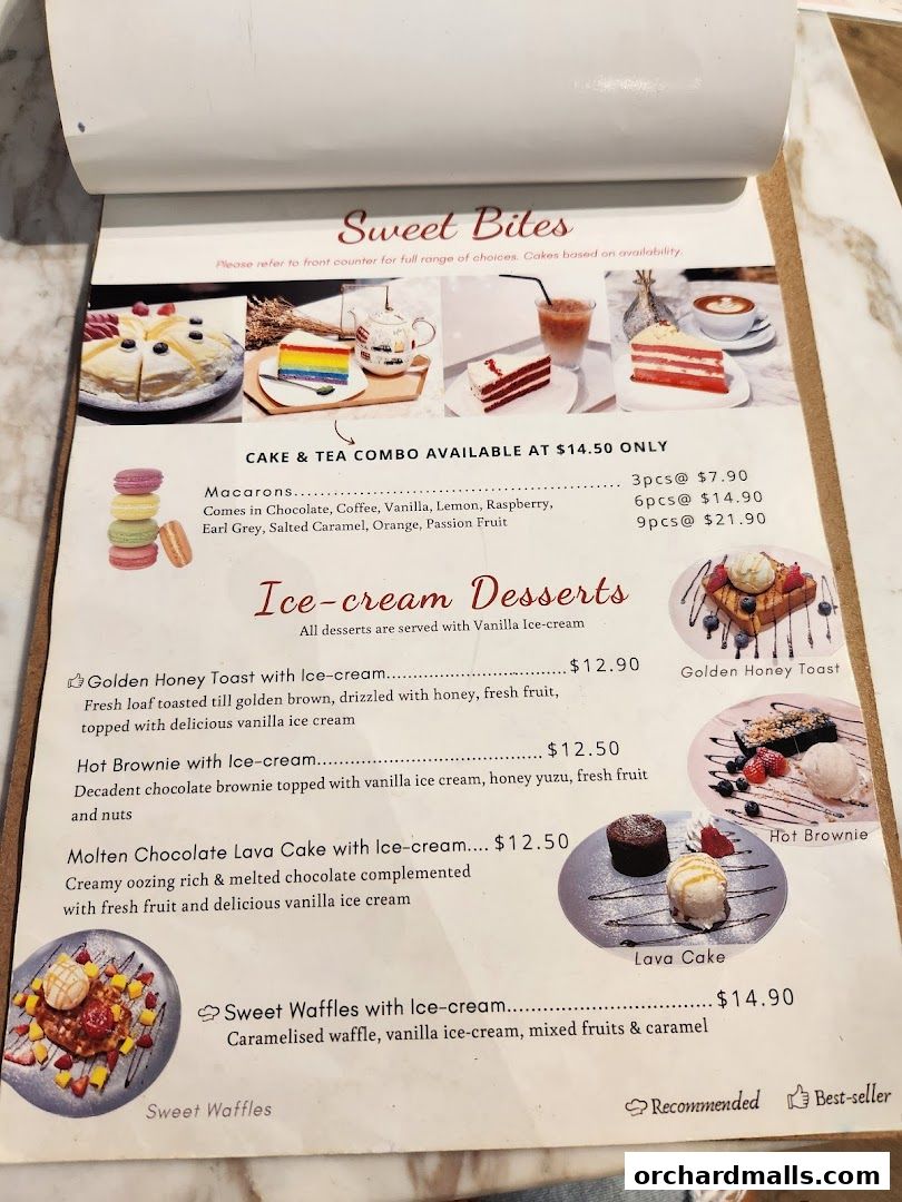 Menu page for Café de Paris