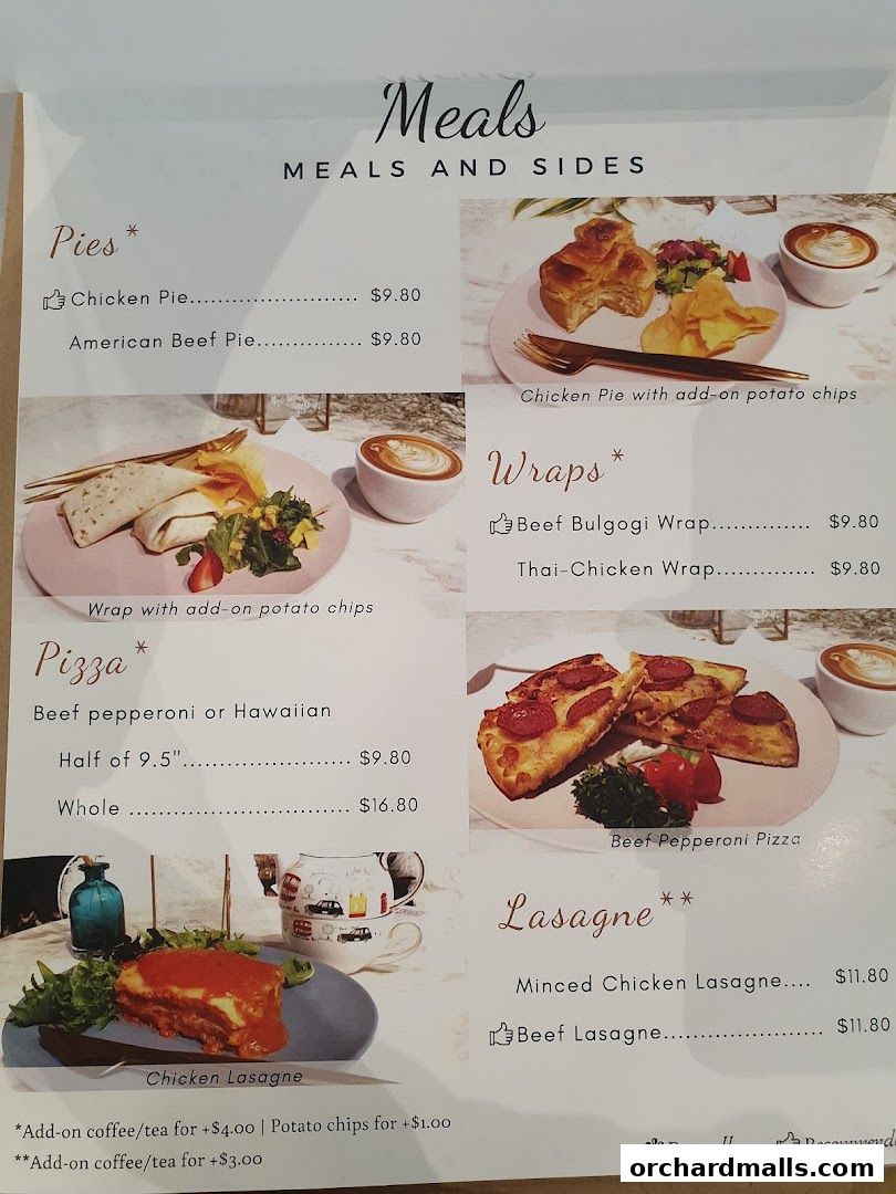 Menu page for Café de Paris