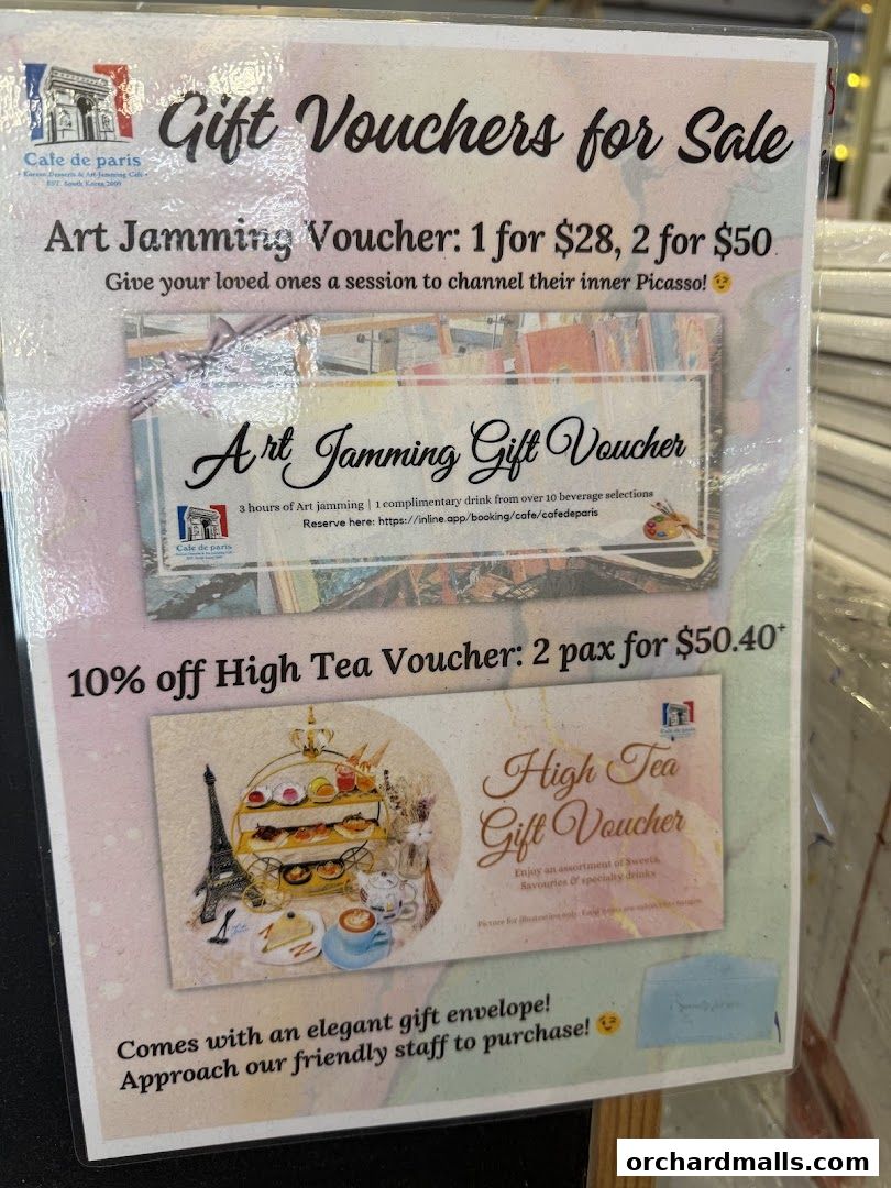 Menu page for Café de Paris