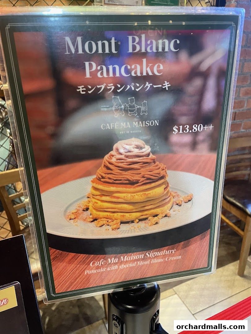 Menu page for Cafe Ma Maison