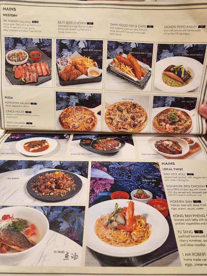 Menu page for café Q classified