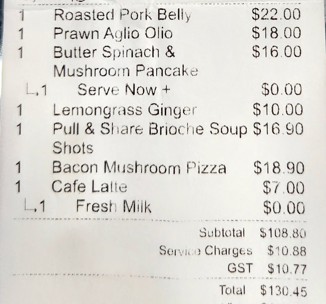 Menu page for café Q classified