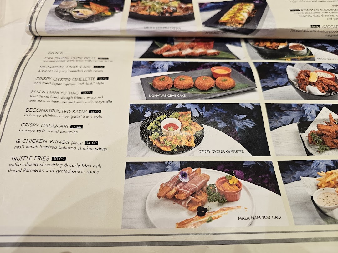 Menu page for café Q classified