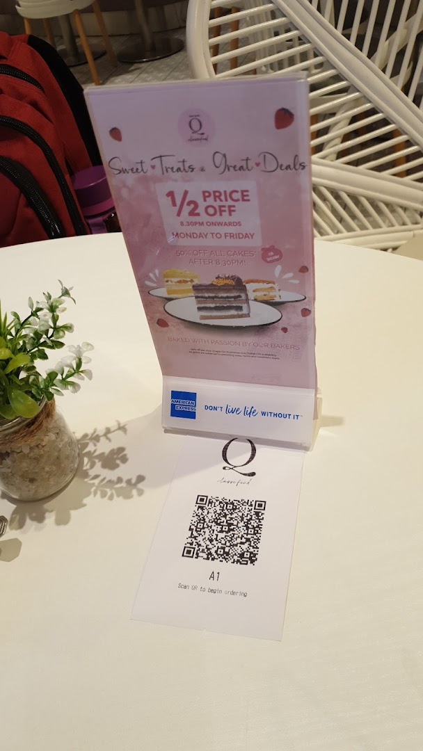 Menu page for café Q classified