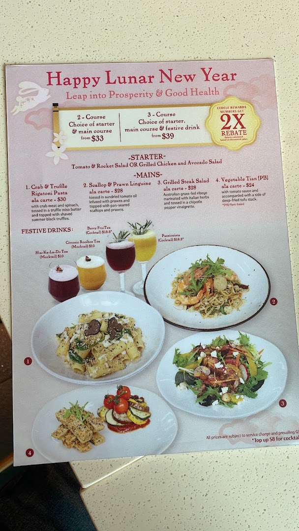 Menu page for Cedele All Day Dining - Wheelock Place