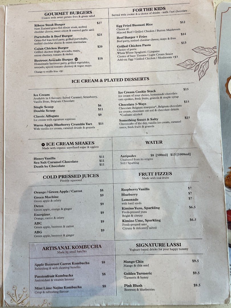 Menu page for Cedele All Day Dining - Wheelock Place