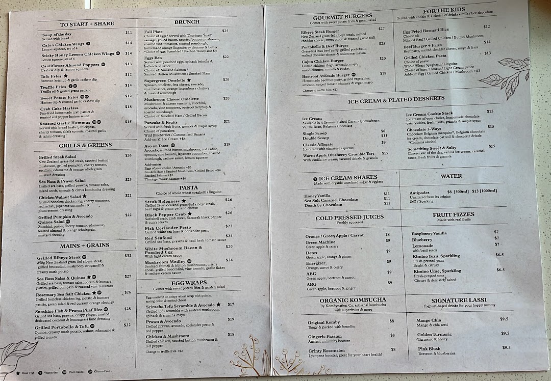 Menu page for Cedele All Day Dining - Wheelock Place