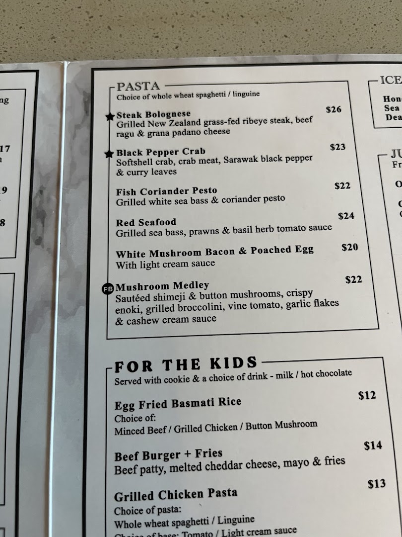 Menu page for Cedele All Day Dining - Wheelock Place