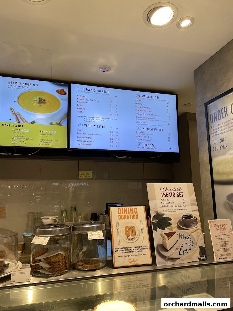 Menu page for Cedele - Paragon