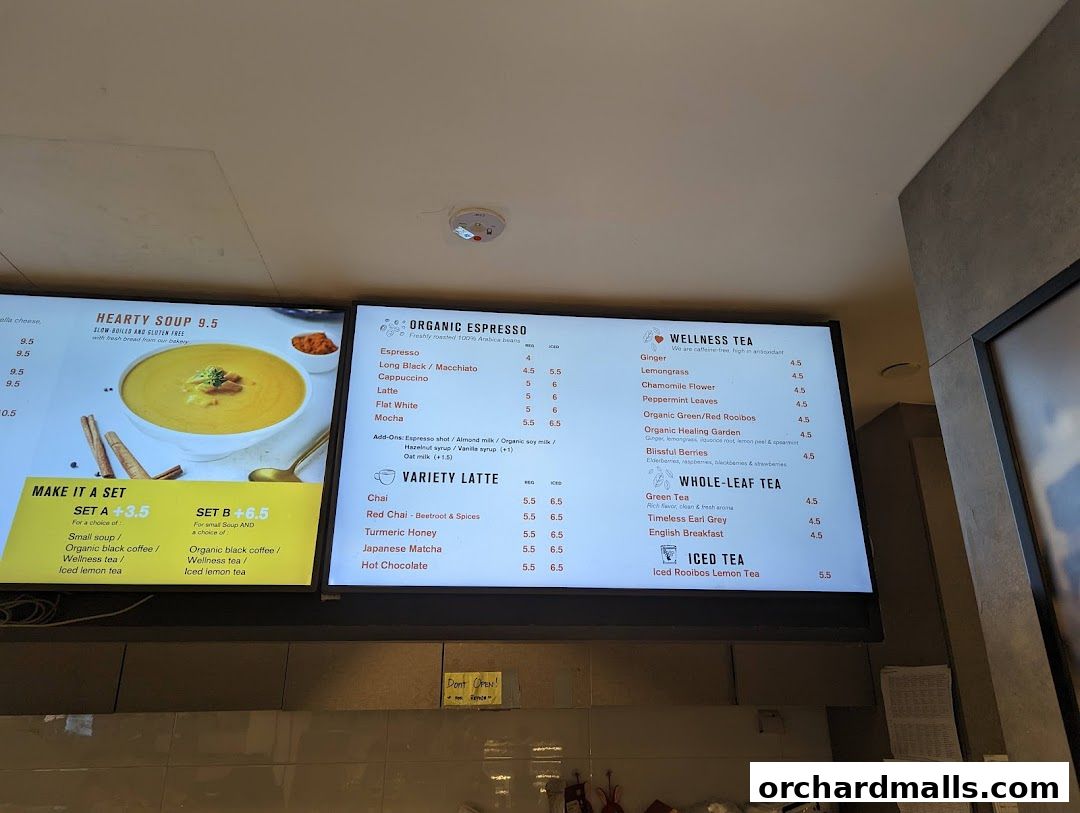 Menu page for Cedele - Paragon