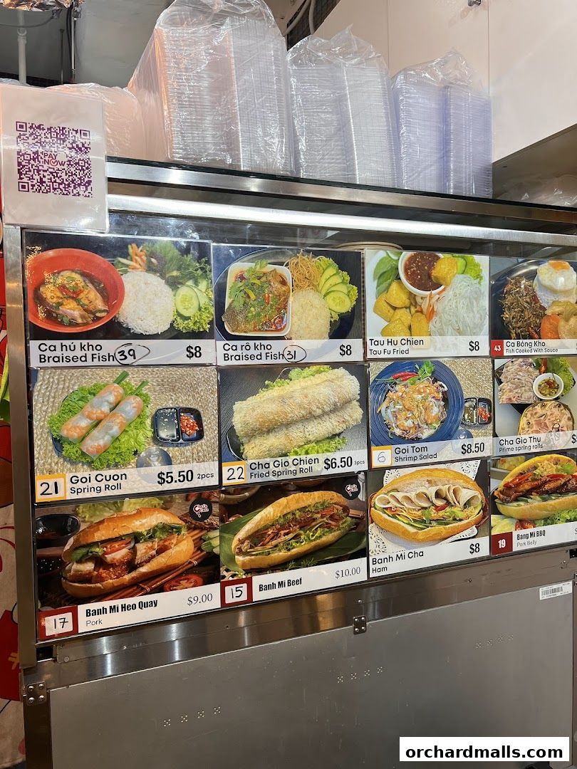 Menu page for Cha Ca Cafe