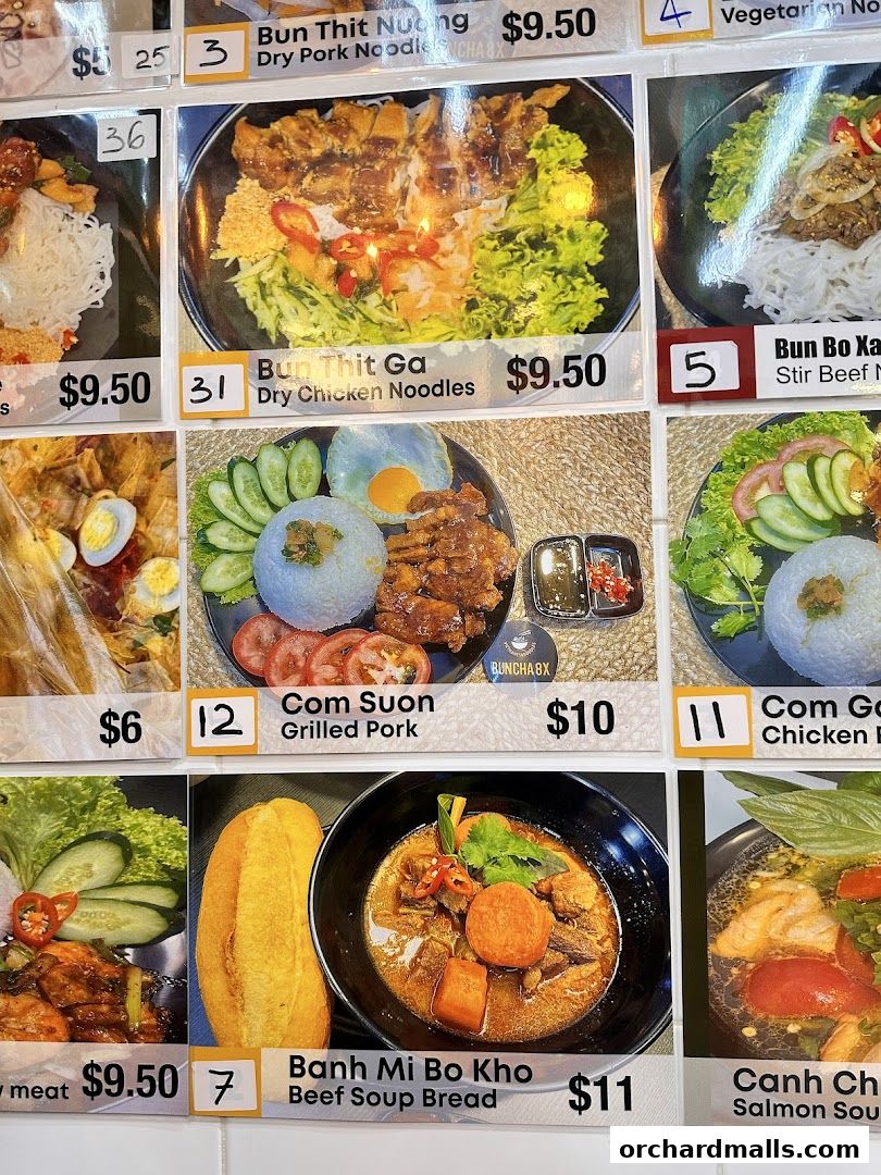 Menu page for Cha Ca Cafe