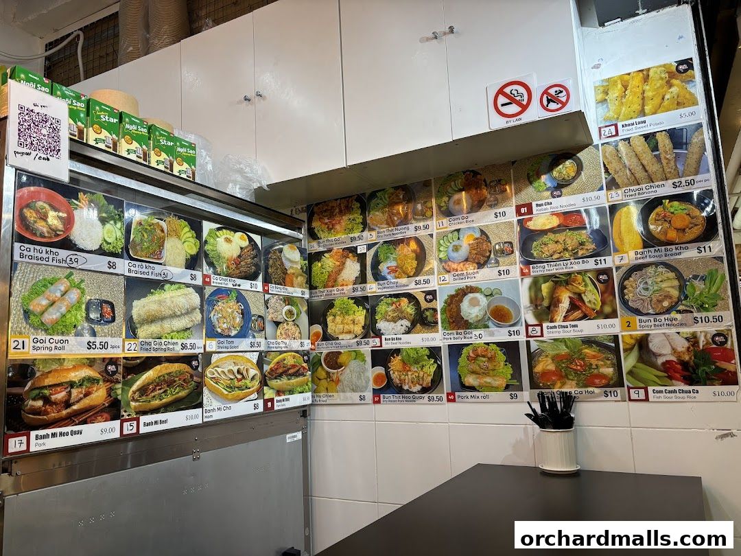 Menu page for Cha Ca Cafe