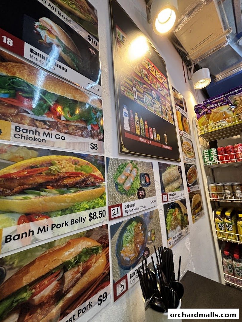 Menu page for Cha Ca Cafe