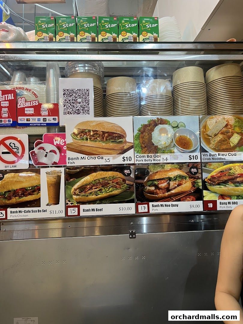 Menu page for Cha Ca Cafe