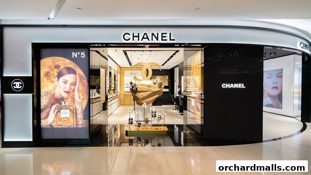 The elegant Chanel Beauty Boutique storefront featuring iconic branding and captivating product displays.