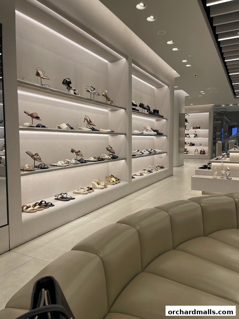 Interior view of a CHARLES & KEITH shoe store showcasing various footwear on display shelves.
