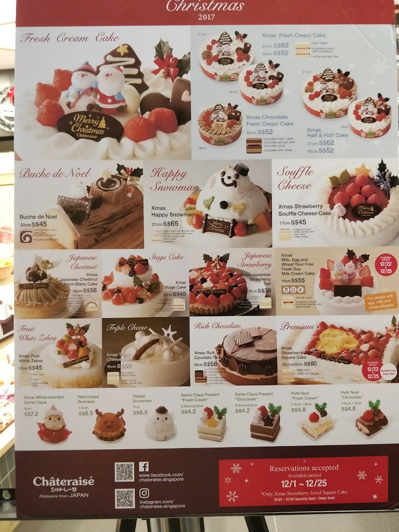 Menu page for Châteraisé