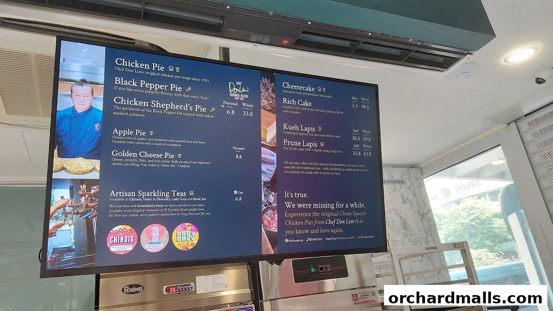 Menu page for Chicken Pie Kitchen  Don Signature Crab Wisma Atria