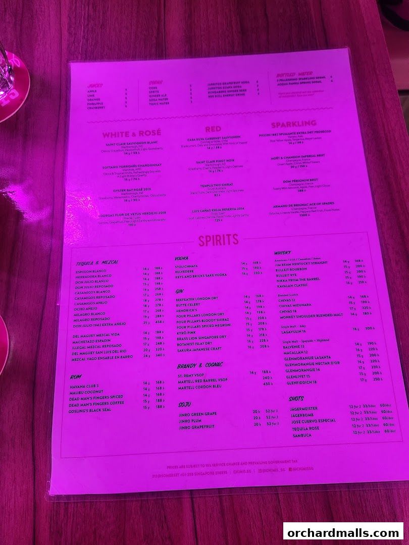 Menu page for Chimis Somerset