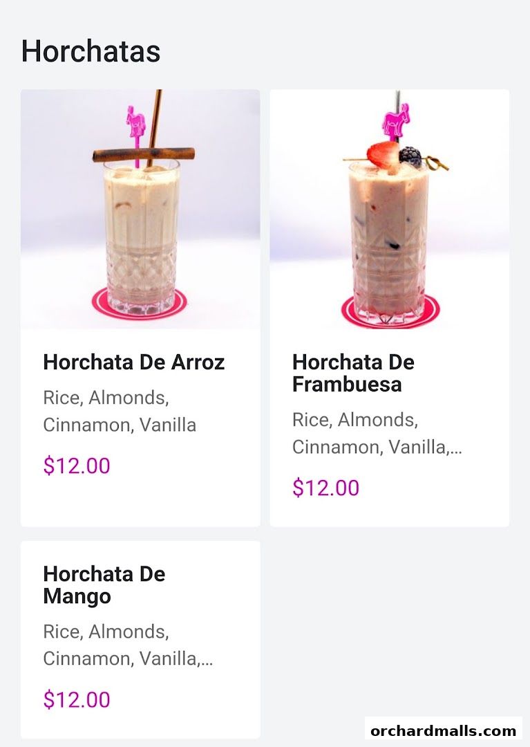 Menu page for Chimis Somerset