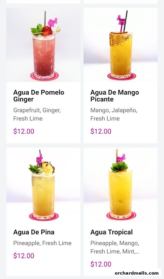 Menu page for Chimis Somerset