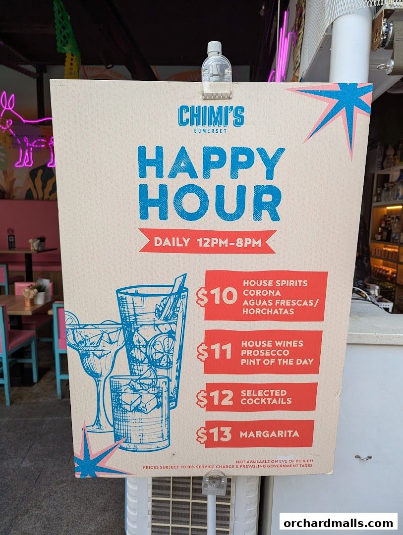 Menu page for Chimis Somerset