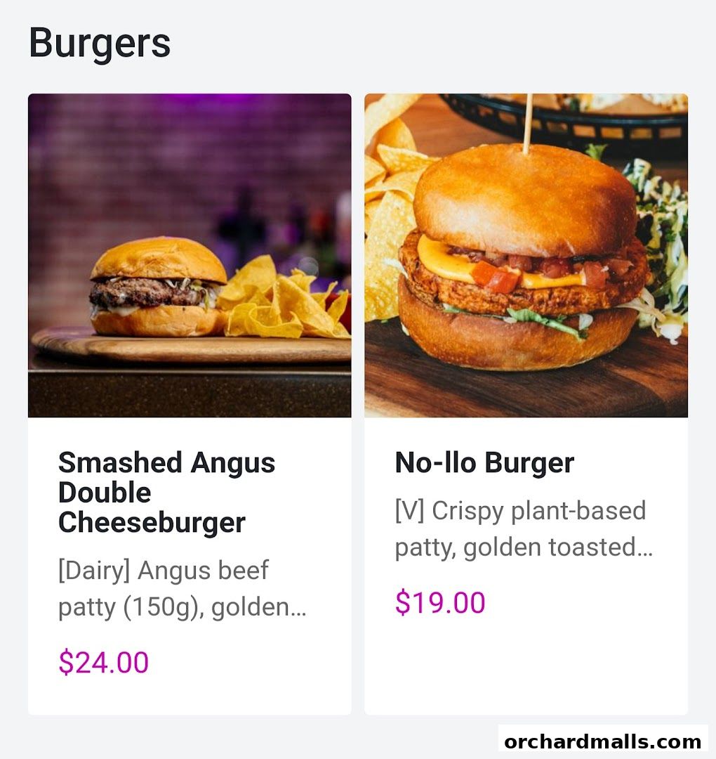 Menu page for Chimis Somerset