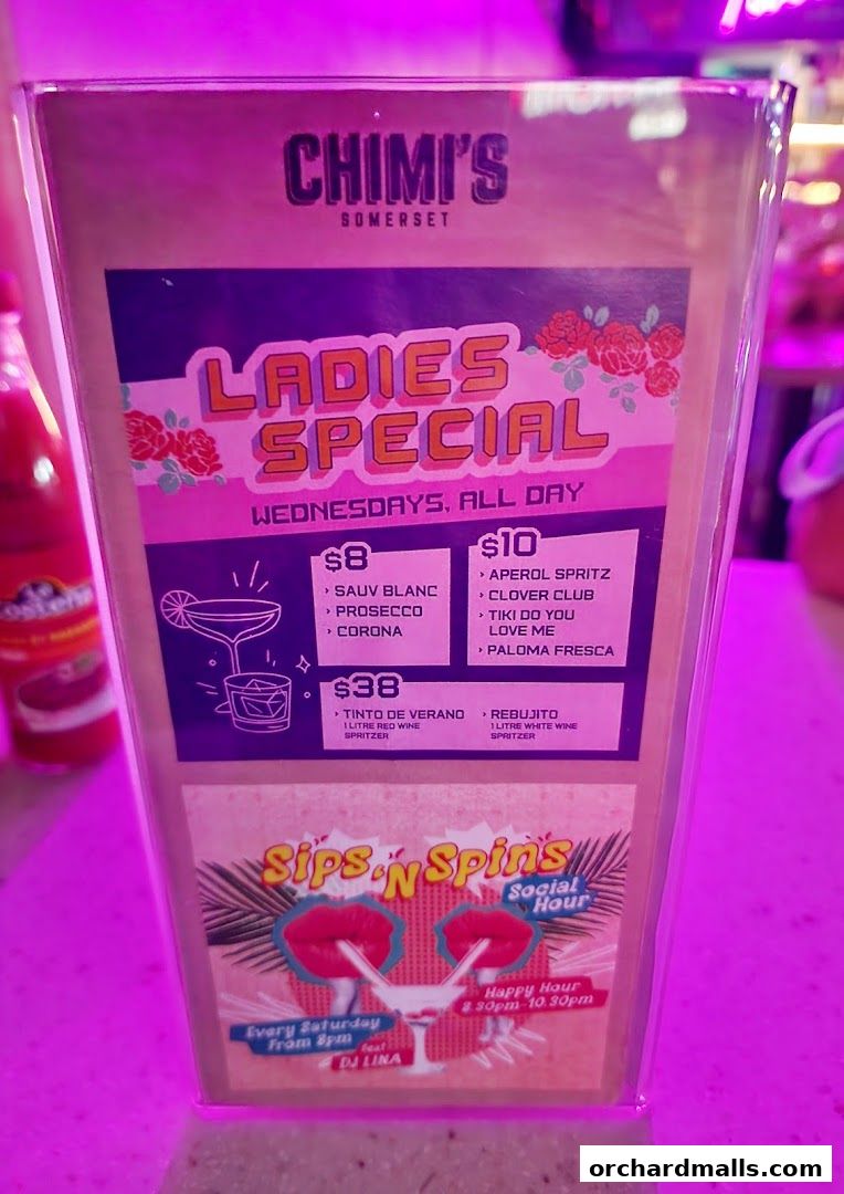 Menu page for Chimis Somerset
