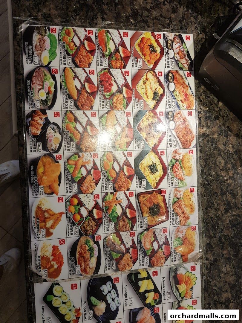 Menu page for Chirashi-Tei