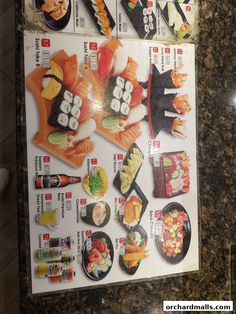 Menu page for Chirashi-Tei