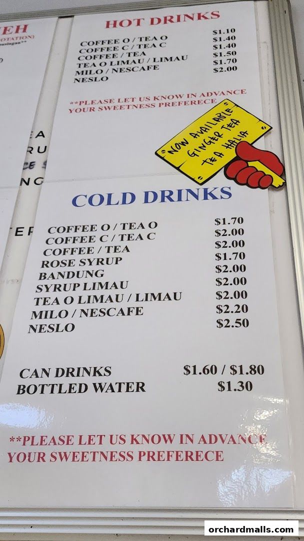 Menu page for Cipta Rasa Caferia Singapore