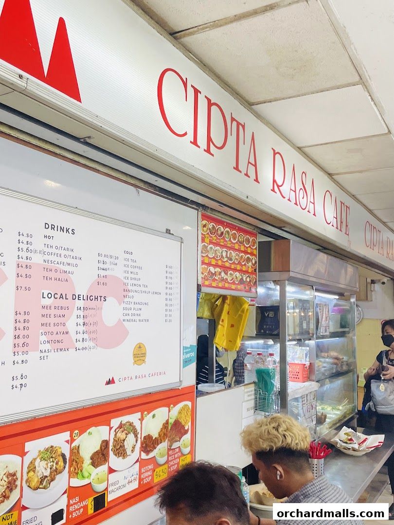 Menu page for Cipta Rasa Caferia Singapore
