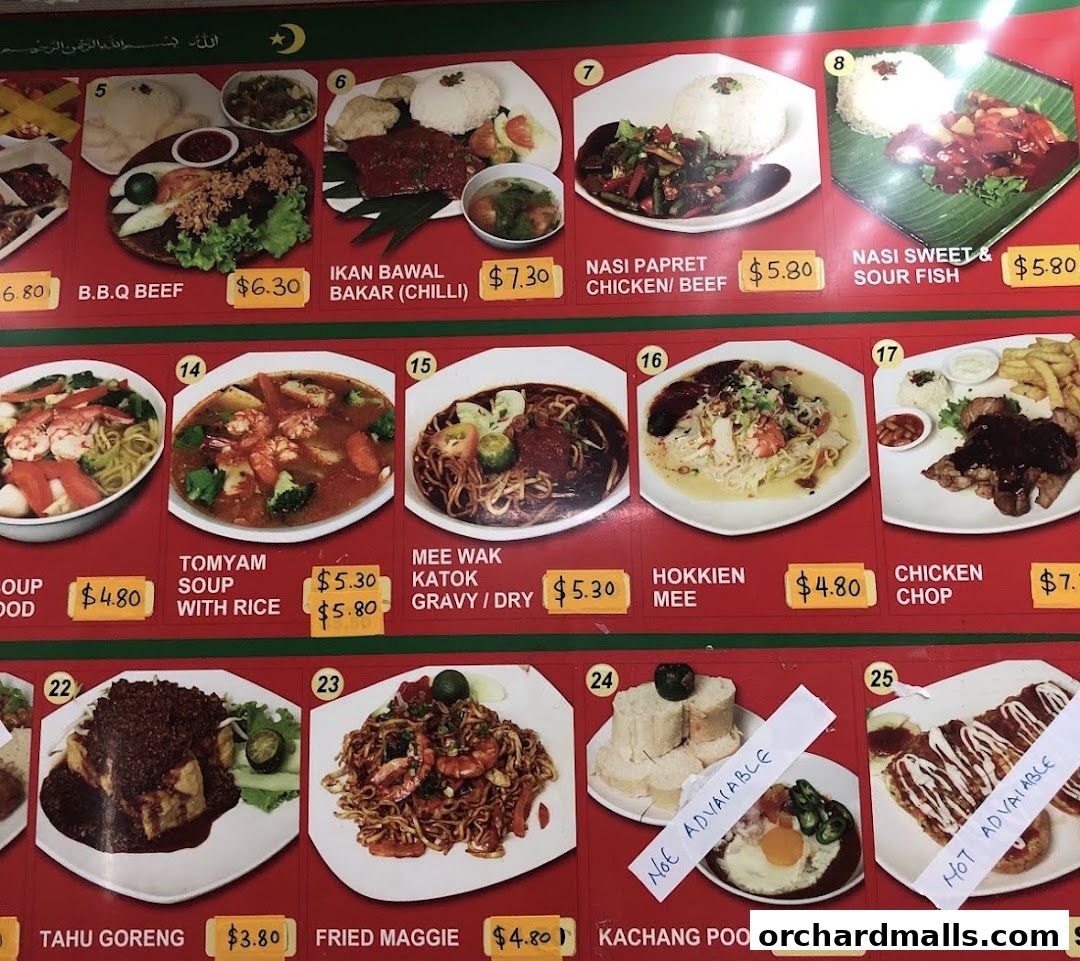 Menu page for Cipta Rasa Caferia Singapore