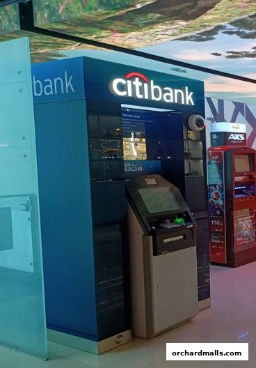 Citibank ATM located at ION Orchard, offering convenient banking services.