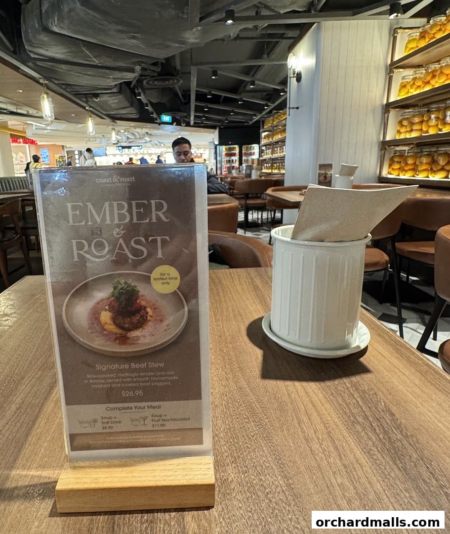 Menu page for Coast  Roast by Fish  Co. Paragon