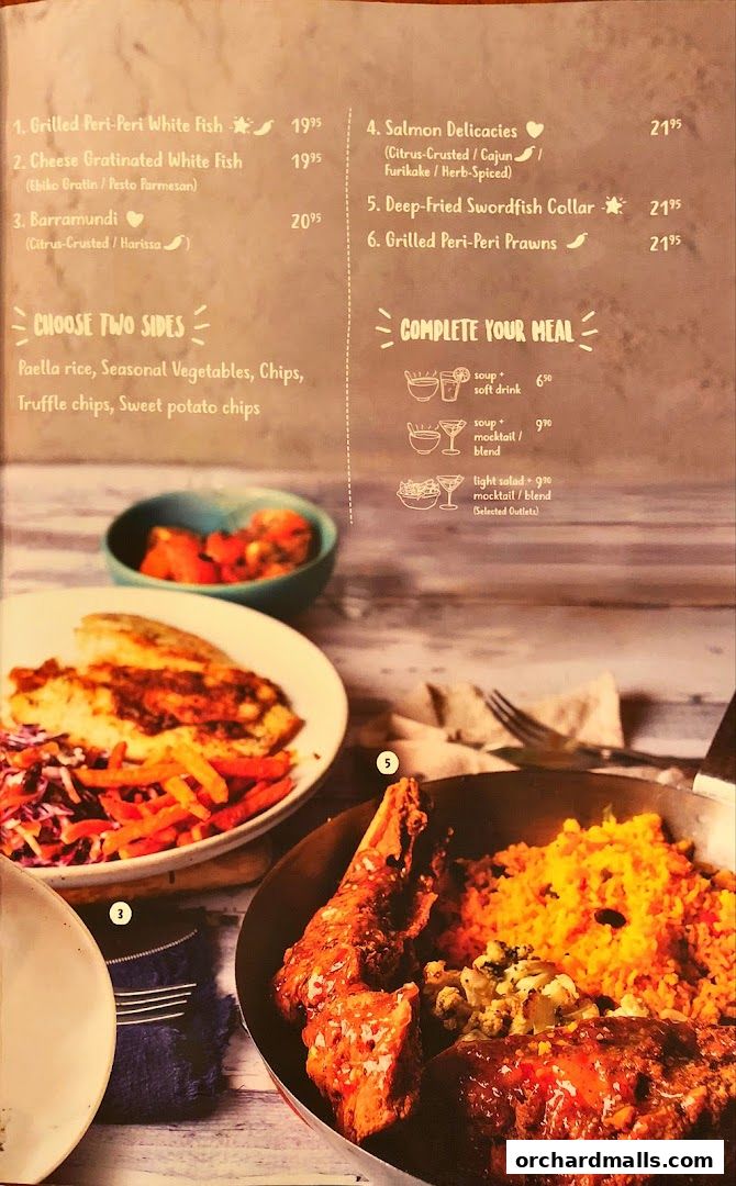 Menu page for Coast  Roast by Fish  Co. Paragon