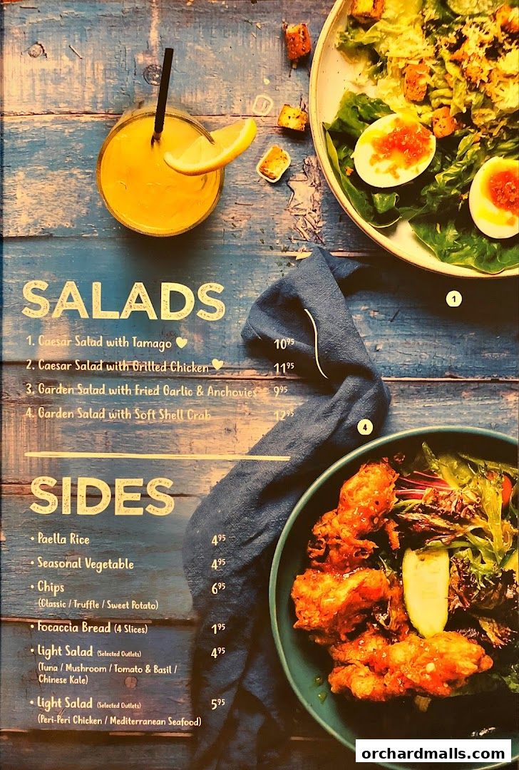 Menu page for Coast  Roast by Fish  Co. Paragon