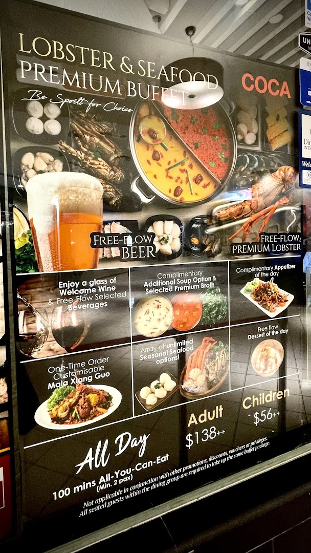 Menu page for COCA  Takashimaya S.C.