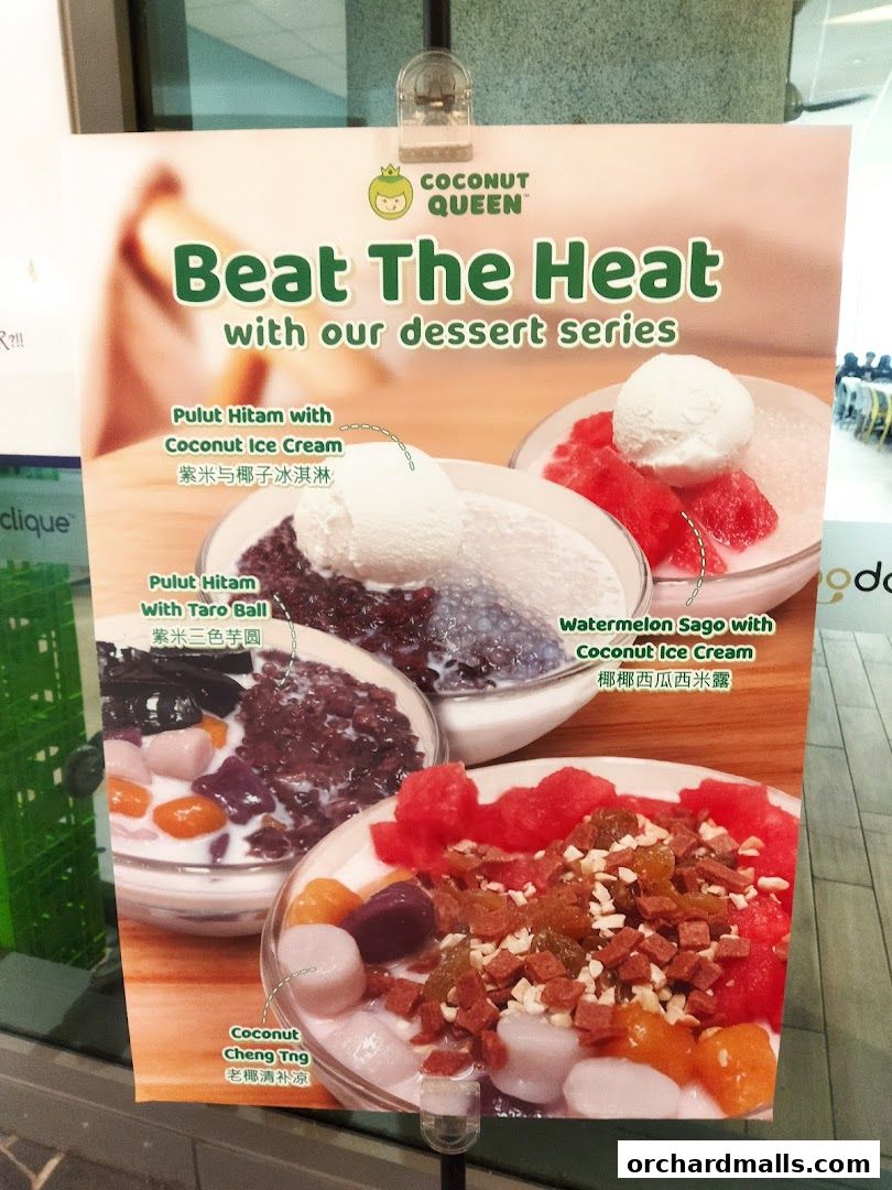 Menu page for Coconut Queen