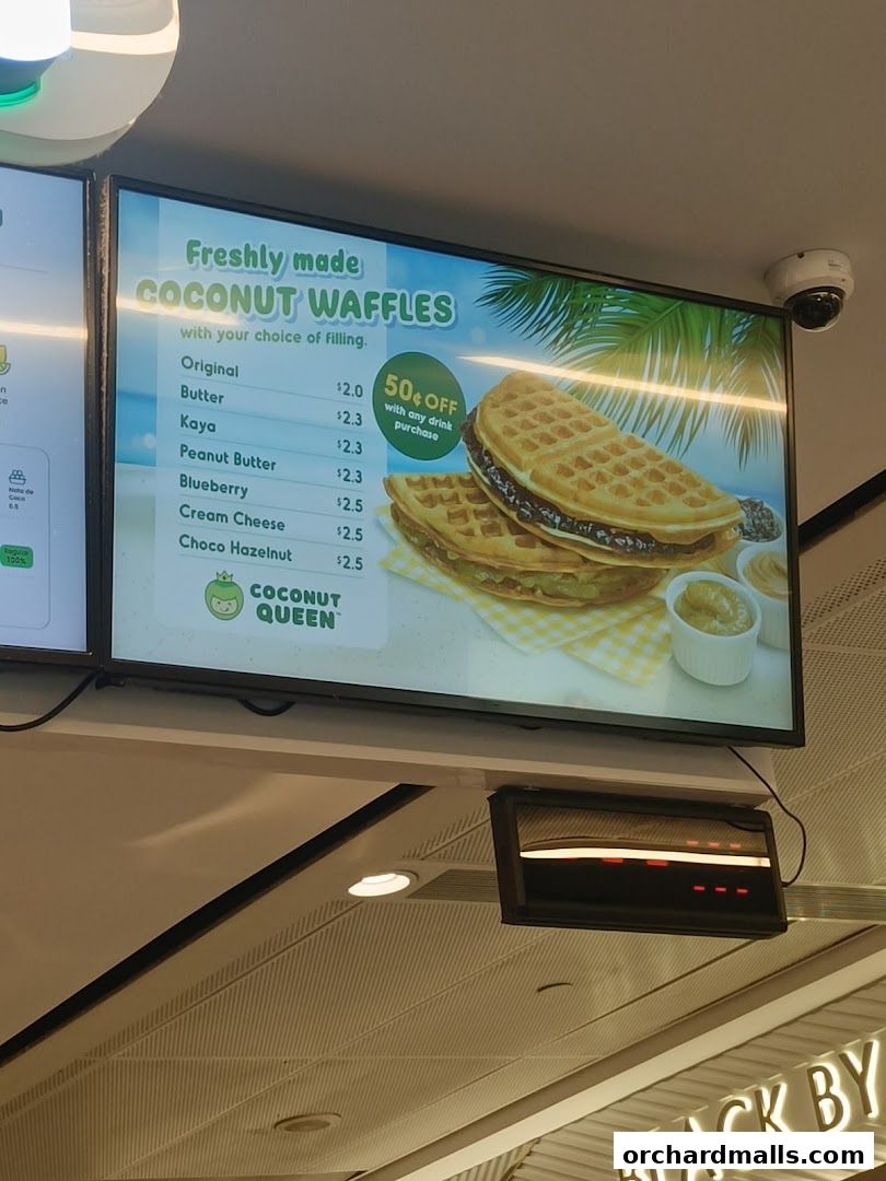 Menu page for Coconut Queen