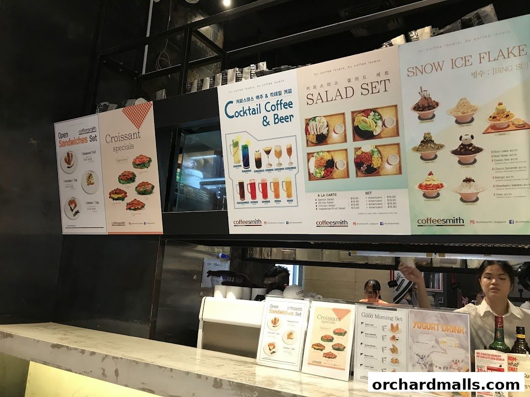 Menu page for Coffeesmith Orchard Gateway