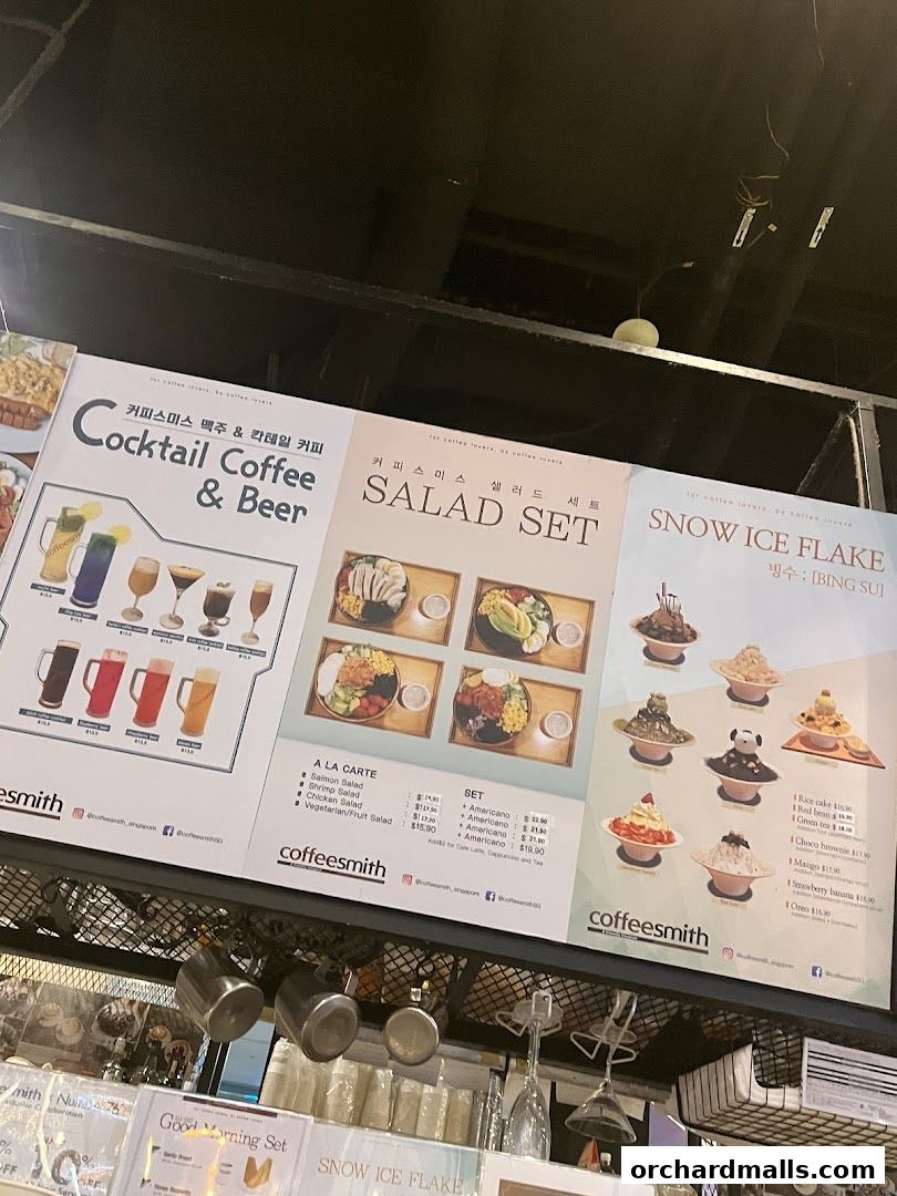 Menu page for Coffeesmith Orchard Gateway
