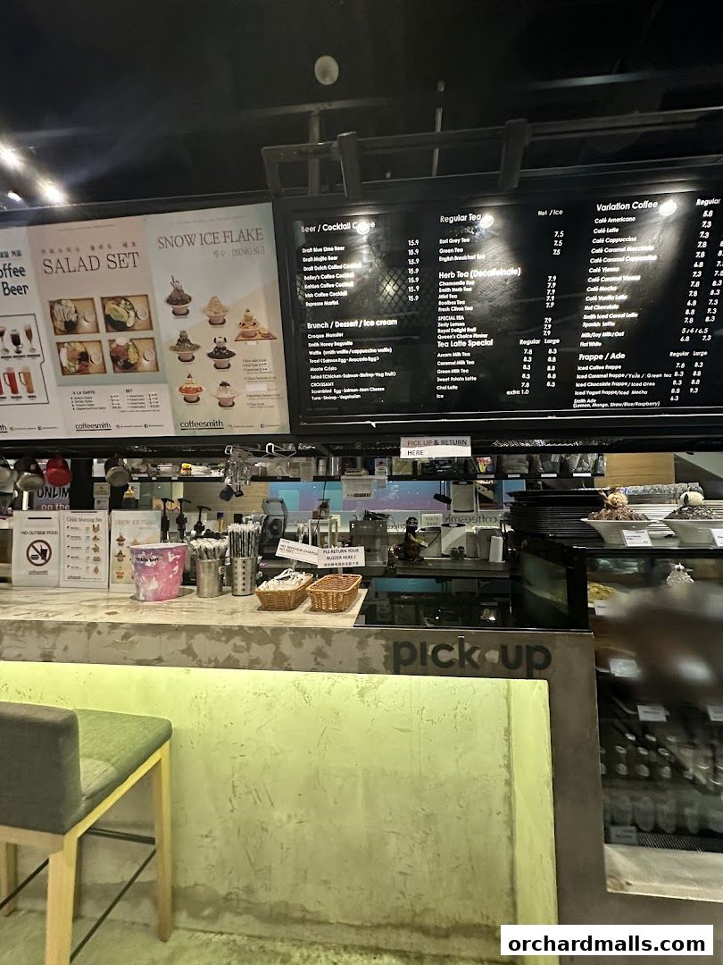 Menu page for Coffeesmith Orchard Gateway